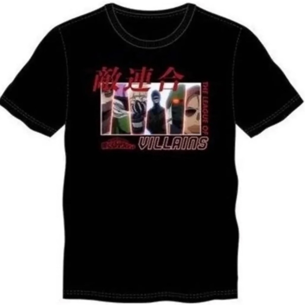 (NWT) My Hero Academia Villains Graphics T-Shirt in Black